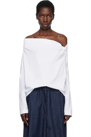 DRIES VAN NOTEN Haut blanc à épaules dénudées