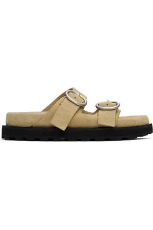Jil Sander Sandales beiges à boucles à ardillon