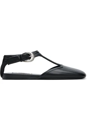 Jil Sander Ballerines de style Charles IX noires