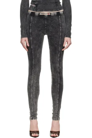 Diesel Legging Athena noir à effet délavé de style denim
