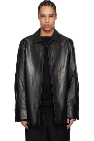 Entire Studios Chemise Legacy noire en cuir