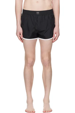 Dolce & Gabbana Maillot de bain noir à plaque à logo