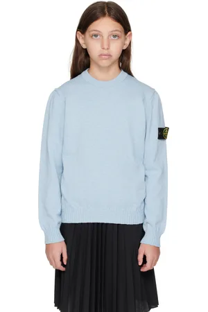 Stone Island Enfant | Pull bleu à col ras du cou