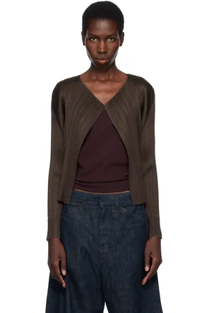 PLEATS PLEASE ISSEY MIYAKE Cardigan Monthly Colors March brun