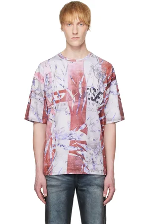 Diesel T-shirt droit R13 rouge et blanc