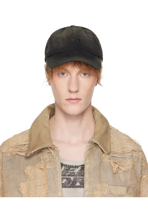 Diesel Casquette de course noire à effet délavé