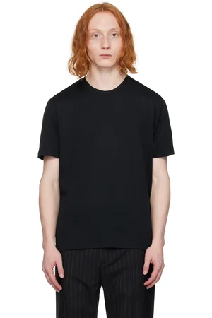 BRIONI T-shirt noir en coton mercerisé