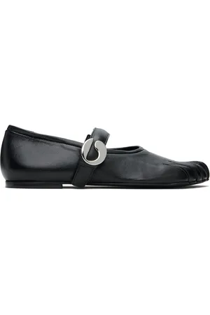COPERNI Flâneurs de style ballerine noirs à bride de style ceinture et à bout articulé