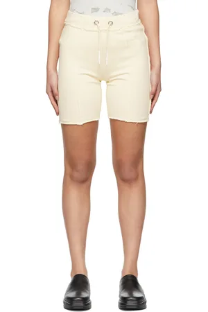 Helmut Lang Short de survêtement blanc cassé à panneaux