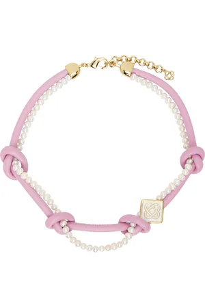 Casablanca Collier rose et blanc à nœuds