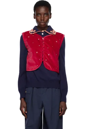 Caro Editions Gilet Ravnbak rouge à image de ballerine