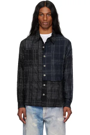 Andersson Bell Chemise étagée noire à carreaux