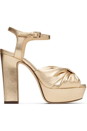 Jimmy Choo Sandales à talon Heloise 120 dorées