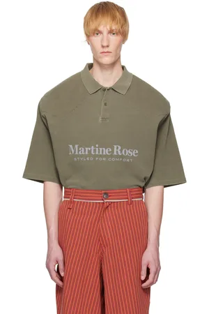 MARTINE ROSE Polo kaki à épaulettes
