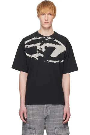 Diesel T-shirt droit N14 noir et gris