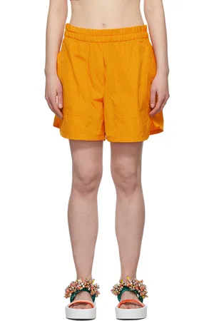 DRIES VAN NOTEN Short orange en taffetas technique