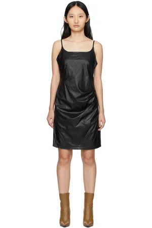Foundrae Robe courte noire à effet ruché