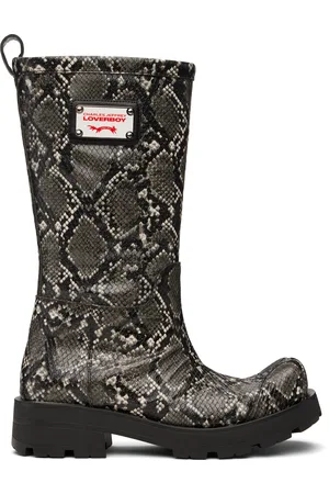 Charles Jeffrey Loverboy Bottes Moggies grises à bout moulé