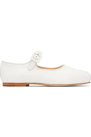 SANDY LIANG Ballerines de style Charles IX blanches