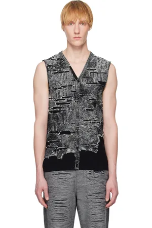 Diesel Gilet Callisto noir et gris en jersey
