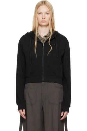 OPEN YY Pull à capuche de détente noir à glissière