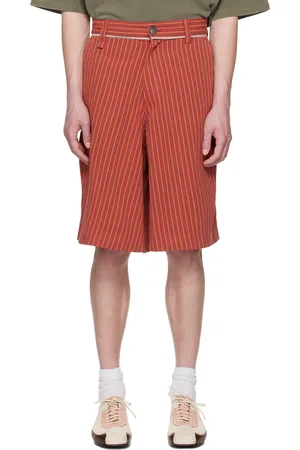 MARTINE ROSE Short de planchiste rouge à gousset modifié