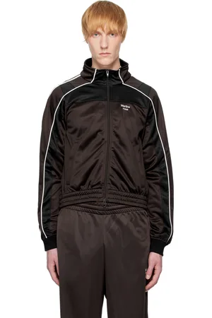 MARTINE ROSE Blouson de survêtement rétréci brun