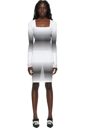 GAUGE81 Robe Sada à dégradé blanc et noir exclusive à SSENSE