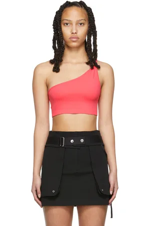Helmut Lang Soutien-gorge à bretelle unique torsadée rose