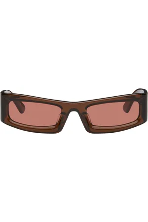 Entire Studios Lunettes de soleil Atheric brunes exclusives à SSENSE