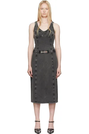 Diesel Robe midi Inny grise à motif trompe l