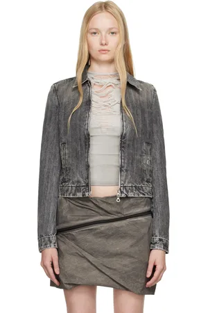Diesel Blouson Corb gris en denim