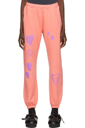 Kids Worldwide Pantalon de survêtement rose et mauve en coton bio exclusif à SSENSE