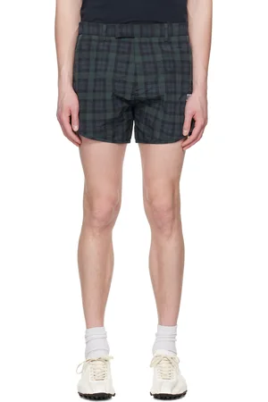 MARTINE ROSE Short de sport façon complet bleu marine et vert