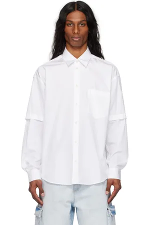 Le PÈRE Chemise blanche à boutons et à panneaux amovibles