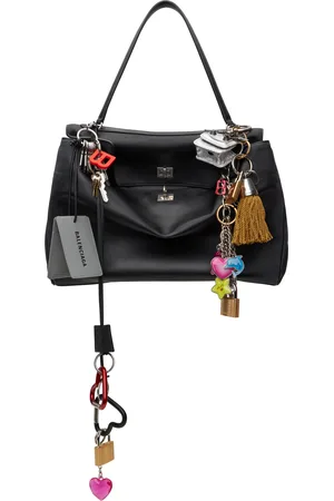 Balenciaga Grand sac Rodeo noir à breloques