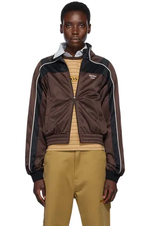 MARTINE ROSE Blouson de survêtement rétréci brun