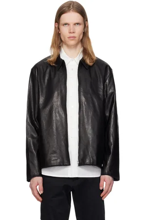 Post Archive Faction PAF Blouson noir en cuir - 8.0 Right