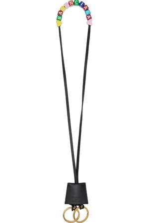 Balenciaga Breloque pour sac Rodeo noire en forme de cloche à anneaux porteclés