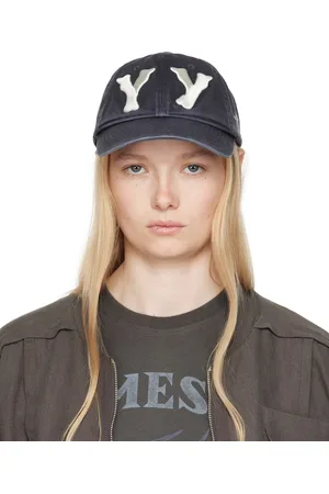 OPEN YY Casquette de baseball bleu marine à monogramme en forme d