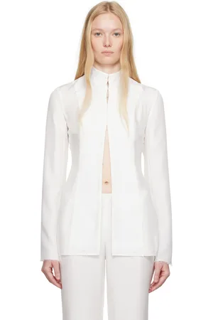 Colleen Allen Chemisier blanc en soie