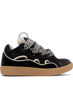 Lanvin Baskets Curb noires en cuir exclusives à SSENSE