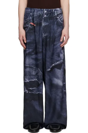 Maison Mihara Yasuhiro Pantalon ample noir à image trompe l