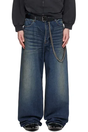 Balenciaga Jean ample bleu