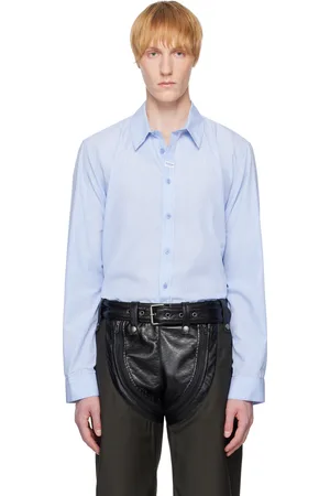 MARTINE ROSE Chemise bleue à coupe classique
