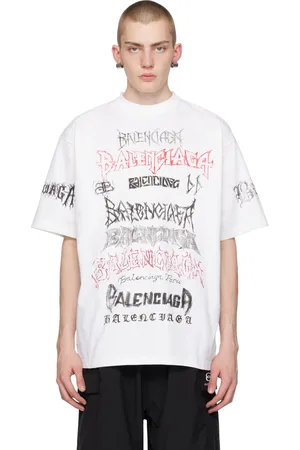 Balenciaga T-shirt blanc à logos DIY Metal