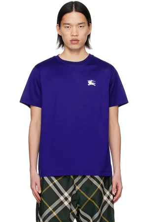Burberry T-shirt bleu à logo brodé - Classics