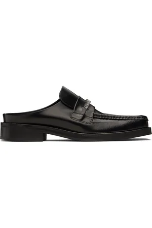 MARTINE ROSE Mules noires à bout carré