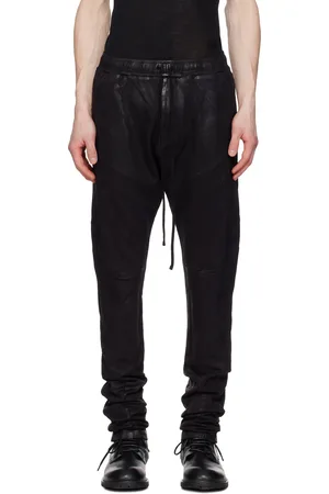JULIUS Pantalon de survêtement enduit noir