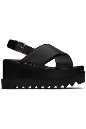 Stella McCartney Sandales à talon noires à semelle Elyse à plateforme